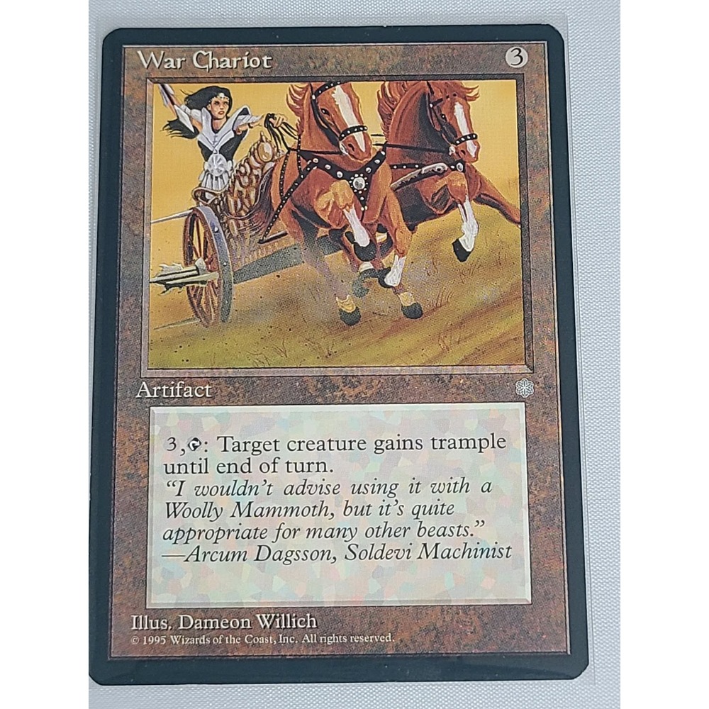 Magic The Gathering War Chariot Ice Age 1995 Artifact MTG Card Dameon‎ Willich